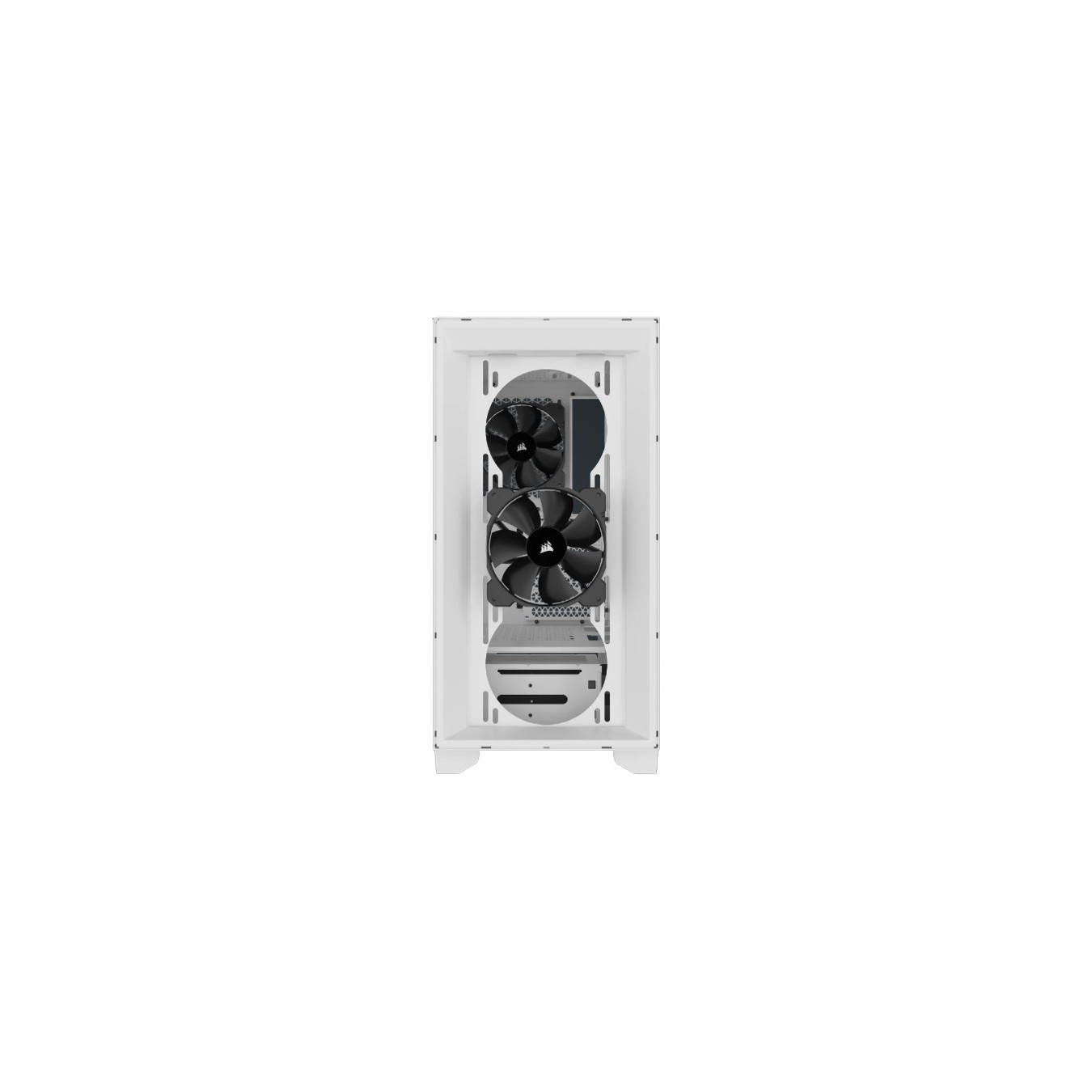 Corsair 3000D Tempered Glass - CC-9011252-WW - White Mid-Tower ATX Gaming Case, Tempered Glass Side, 2x120mm Fans