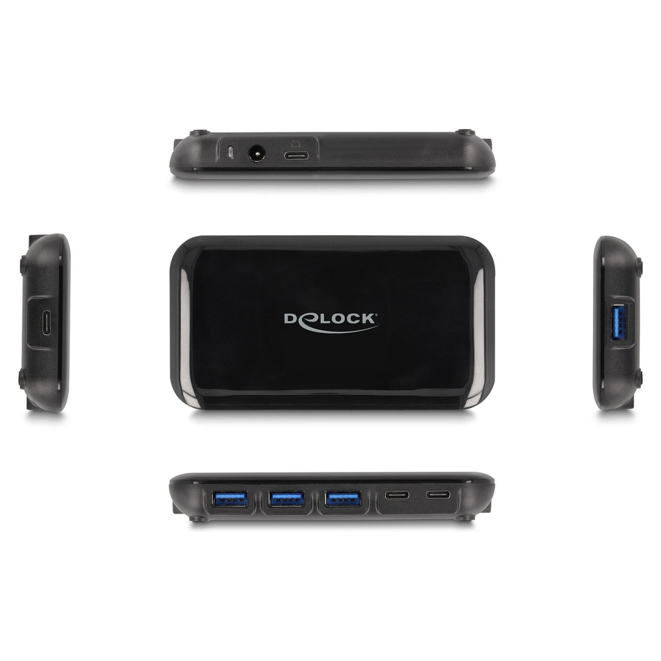 DELOCK 7 Port USB 3.2 Gen 2 Hub mit 4 USB Typ-A und 3 USB Type-C Ports — Buy in Cyprus with Fast Delivery