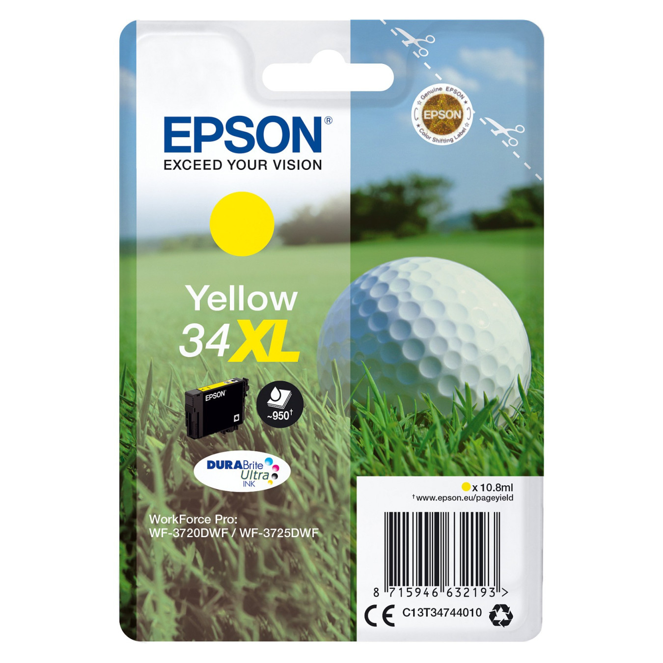 Epson 34XL - XL - Gelb - Original - Tintenpatrone — Buy in Cyprus with Fast Delivery