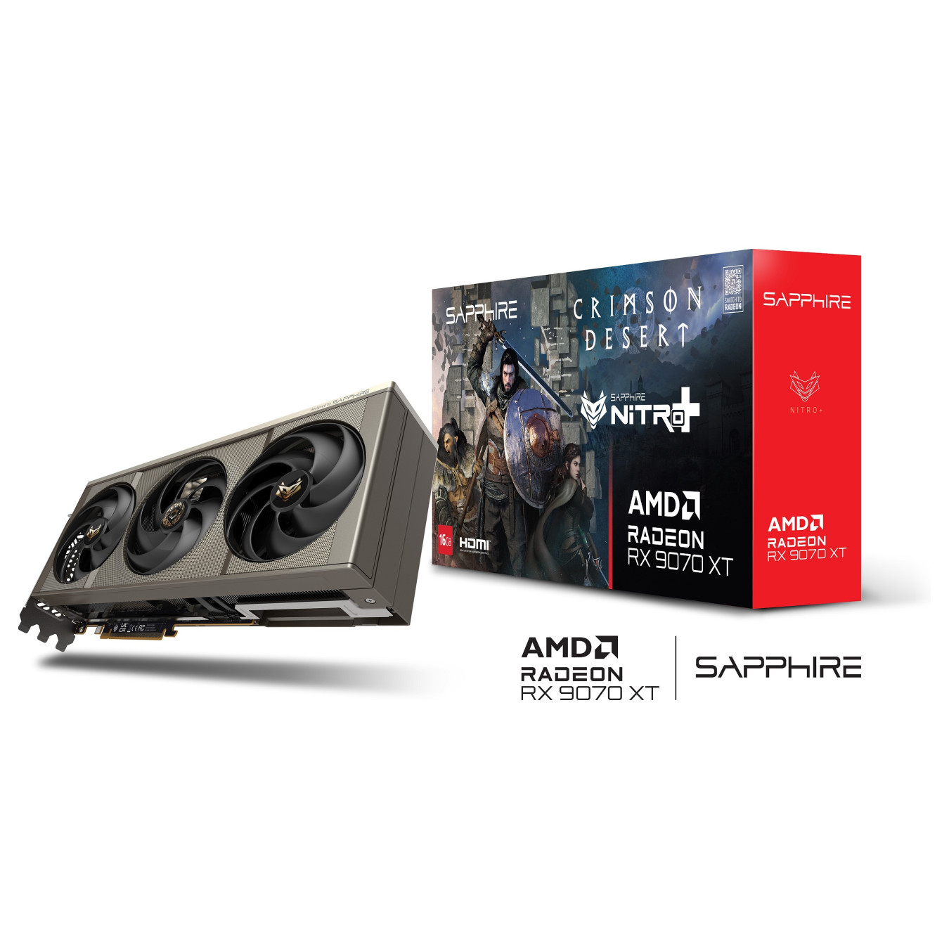 RX 9070 XT 16GB Sapphire Nitro+ Crimson GDDR6 3 Fan — Buy in Cyprus with Fast Delivery