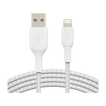 Belkin Lightning Lade Sync Kabel ummantelt mfi 1m weiß — Buy in Cyprus with Fast Delivery