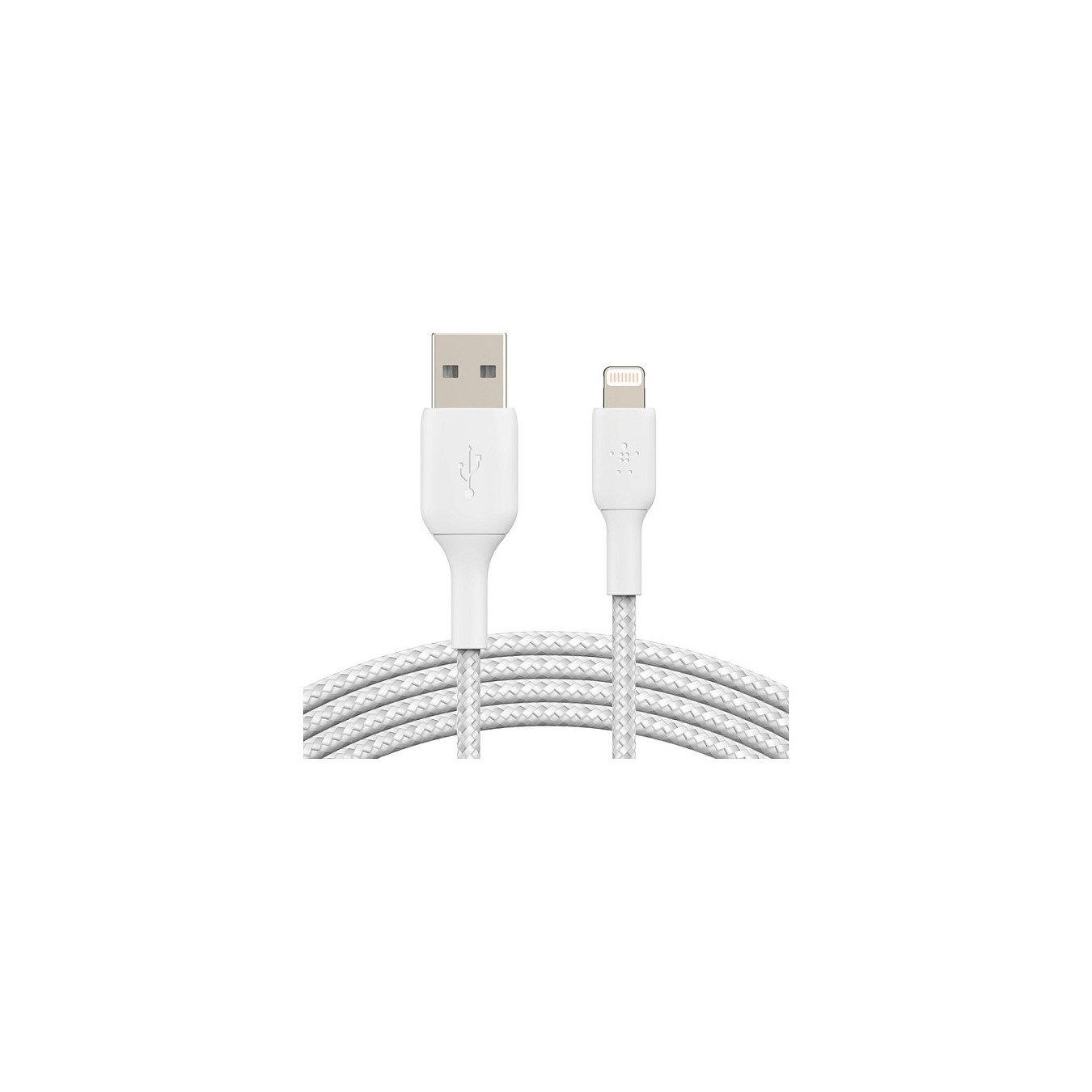 Belkin Lightning Lade Sync Kabel ummantelt mfi 1m weiß — Buy in Cyprus with Fast Delivery