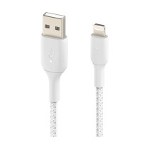 Belkin Lightning Lade Sync Kabel ummantelt mfi 1m weiß — Buy in Cyprus with Fast Delivery