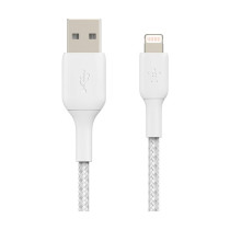 Belkin Lightning Lade Sync Kabel ummantelt mfi 1m weiß — Buy in Cyprus with Fast Delivery