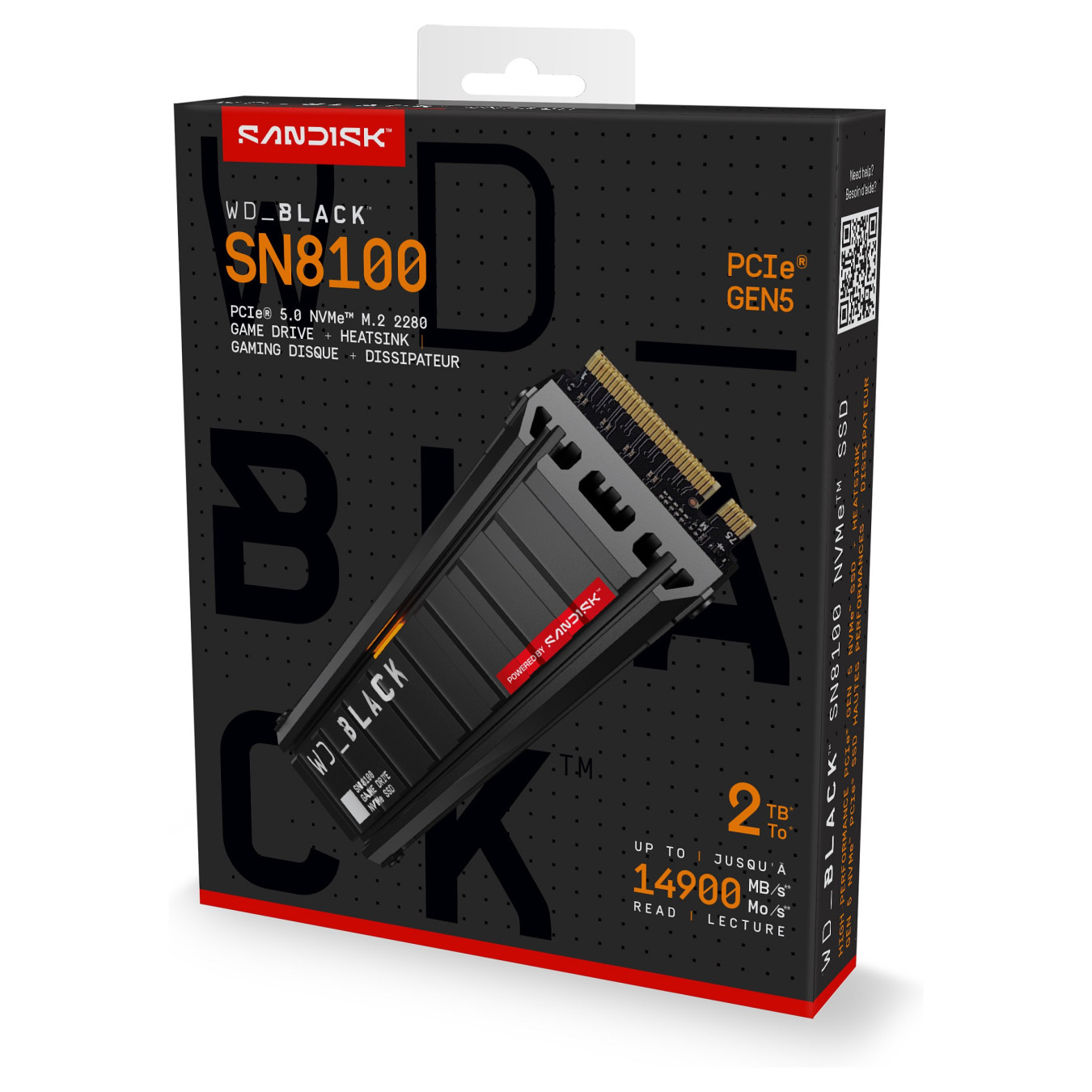 M.2 2TB WD Black SN8100 NVMe 2280 W Heatsink POWERED BY SANDISK — Buy in Cyprus with Fast Delivery