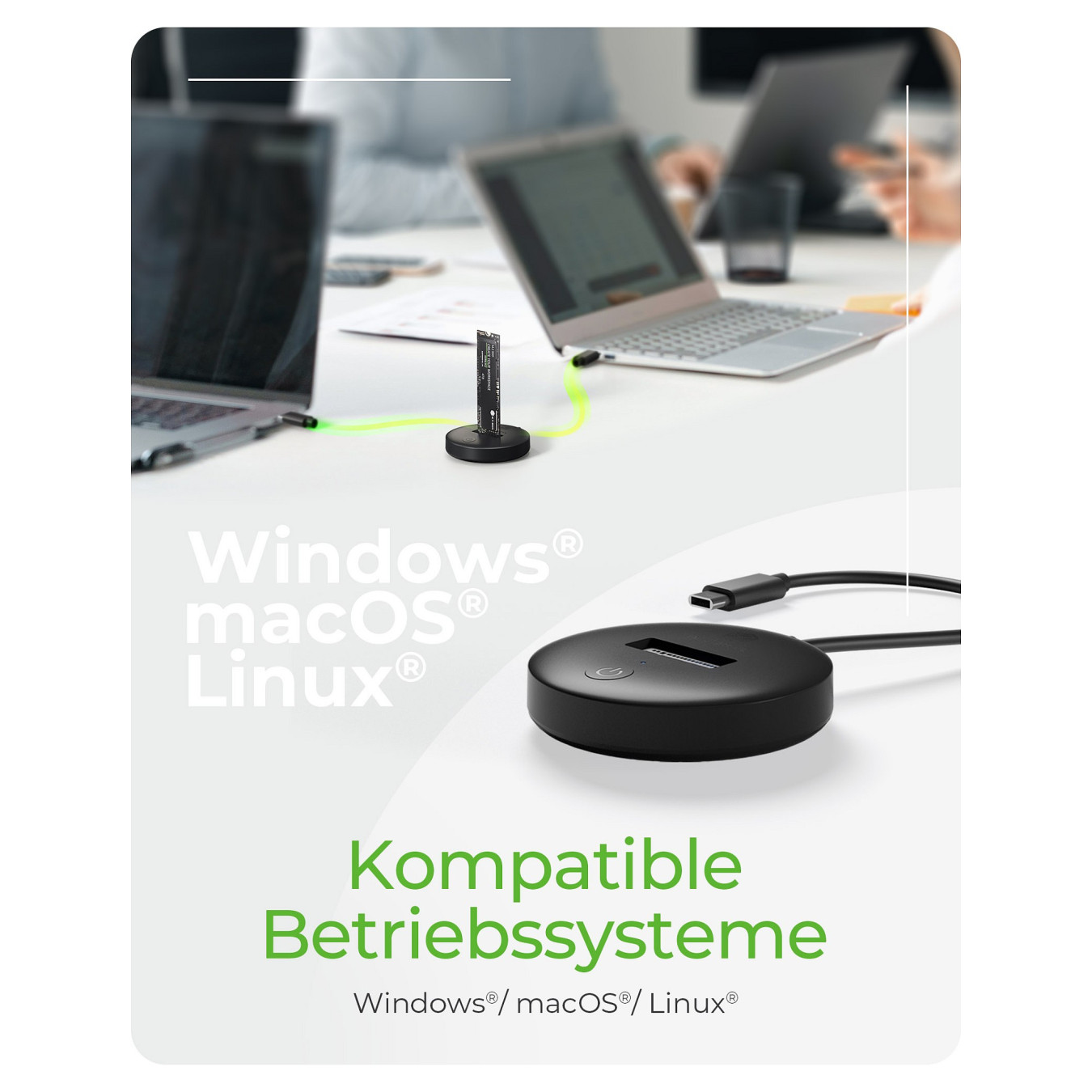 Dockingstation IcyBox für NVMe & SATA M.2 SSD — Buy in Cyprus with Fast Delivery