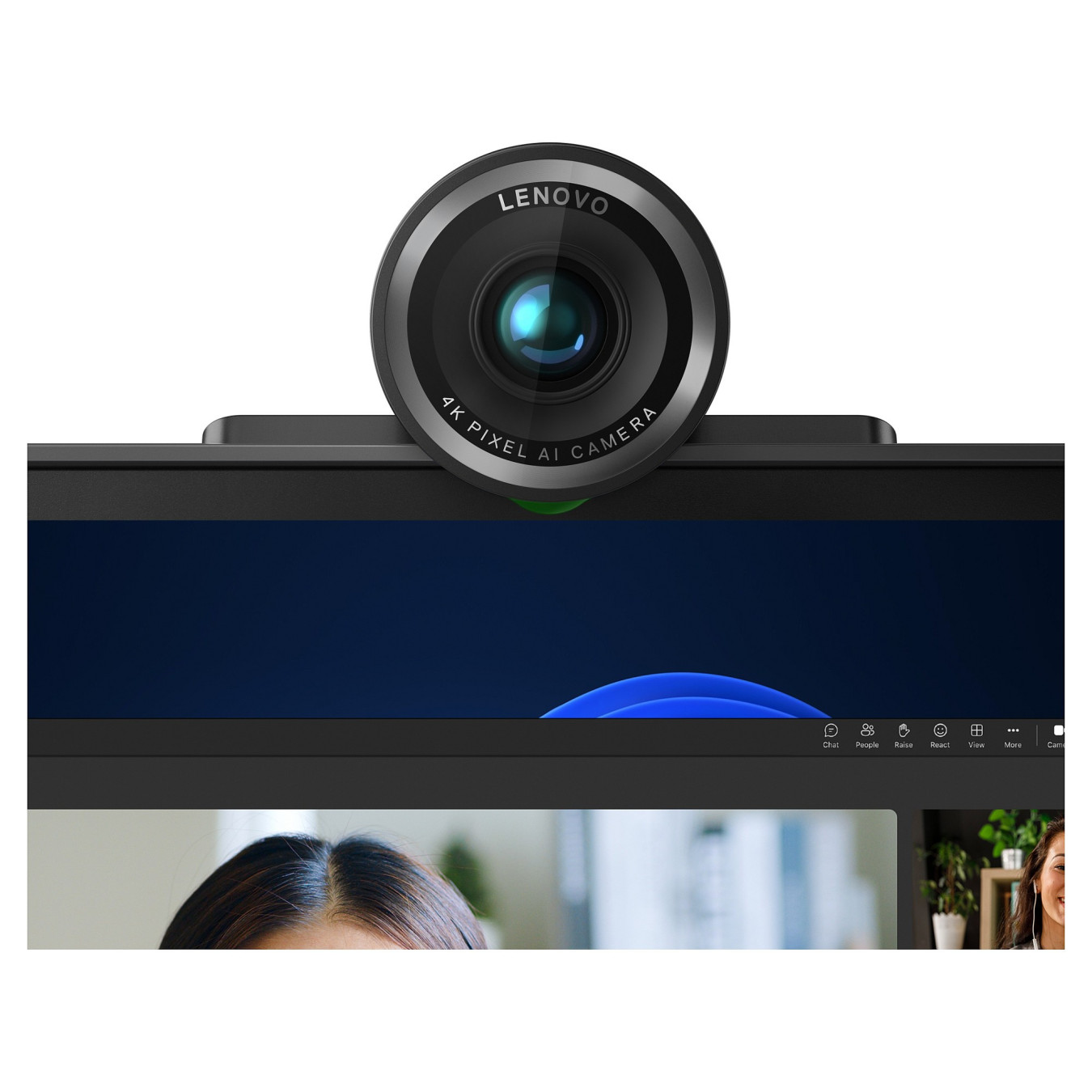 LENOVO 4K Pro Webcam 4K Adjustable FOV90 78 65 Directional Microphone AutoFocus HDR AI Framing Face USB-C A 1.5m Deta...