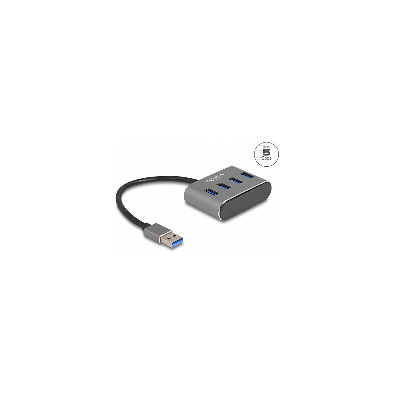 DELOCK 4 Port USB 3.2 Gen 1 Hub mit USB Typ-A Anschluss - USB Typ-A Buchsen oben — Buy in Cyprus with Fast Delivery