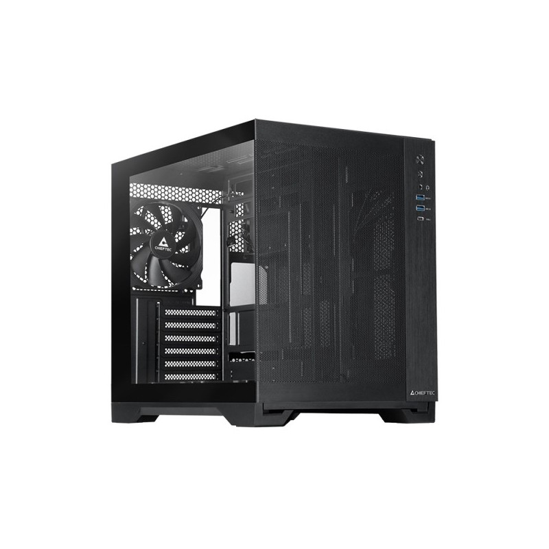 Buy Chieftec Visio Air Mesh GM-30B-M-OP - Black mATX Cube Case, USB-C, 360mm Top... in Cyprus, Nicosia, Limassol, Larnaka, Pafos