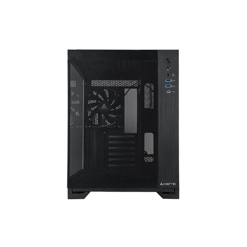 Buy Chieftec Visio Air Mesh GM-30B-M-OP - Black mATX Cube Case, USB-C, 360mm Top... in Cyprus, Nicosia, Limassol, Larnaka, Pafos
