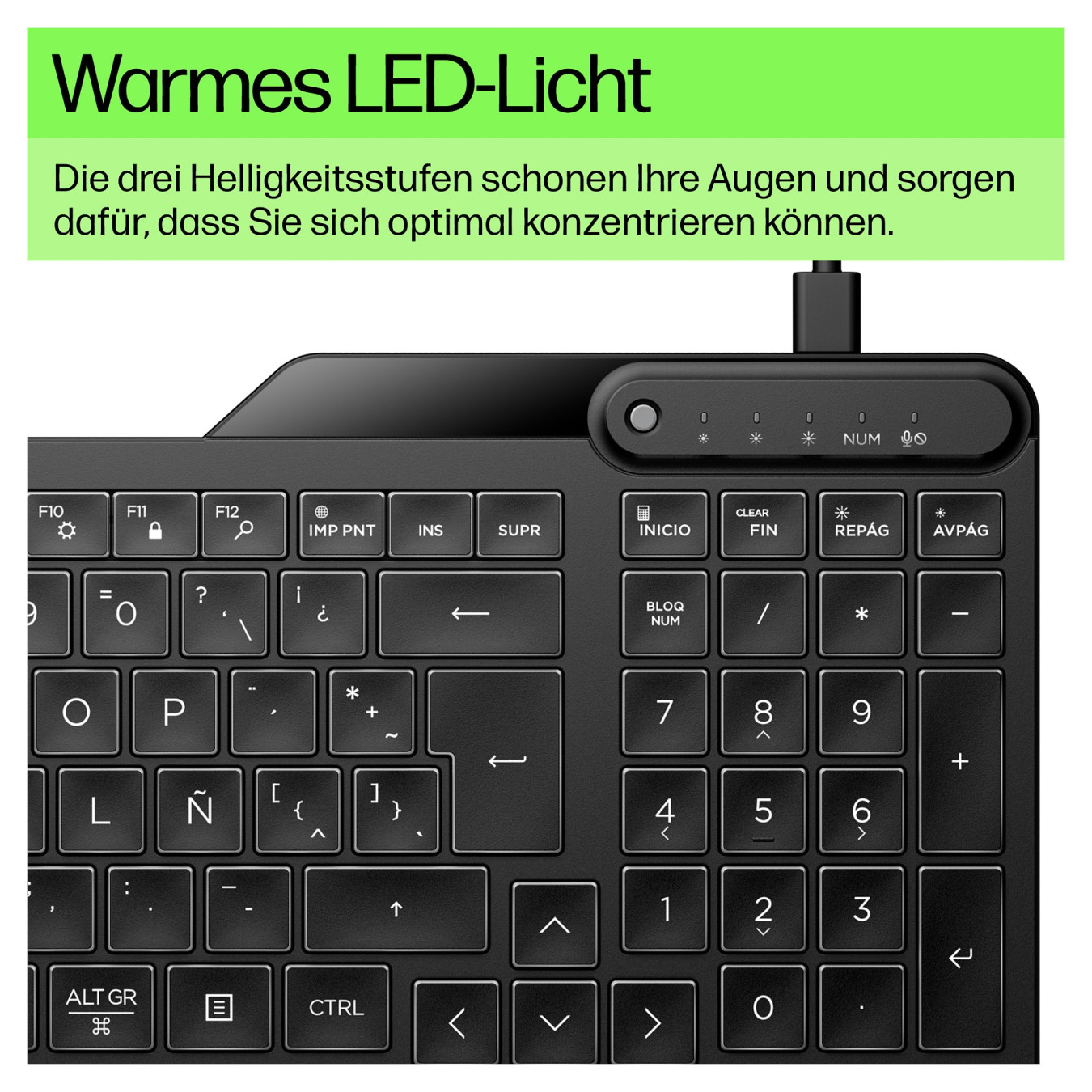 HP 405 Multi-Device Backlit Wired Keyboard SmartBuy — Buy in Cyprus with Fast Delivery