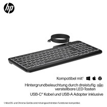 HP 405 Multi-Device Backlit Wired Keyboard SmartBuy — Buy in Cyprus with Fast Delivery