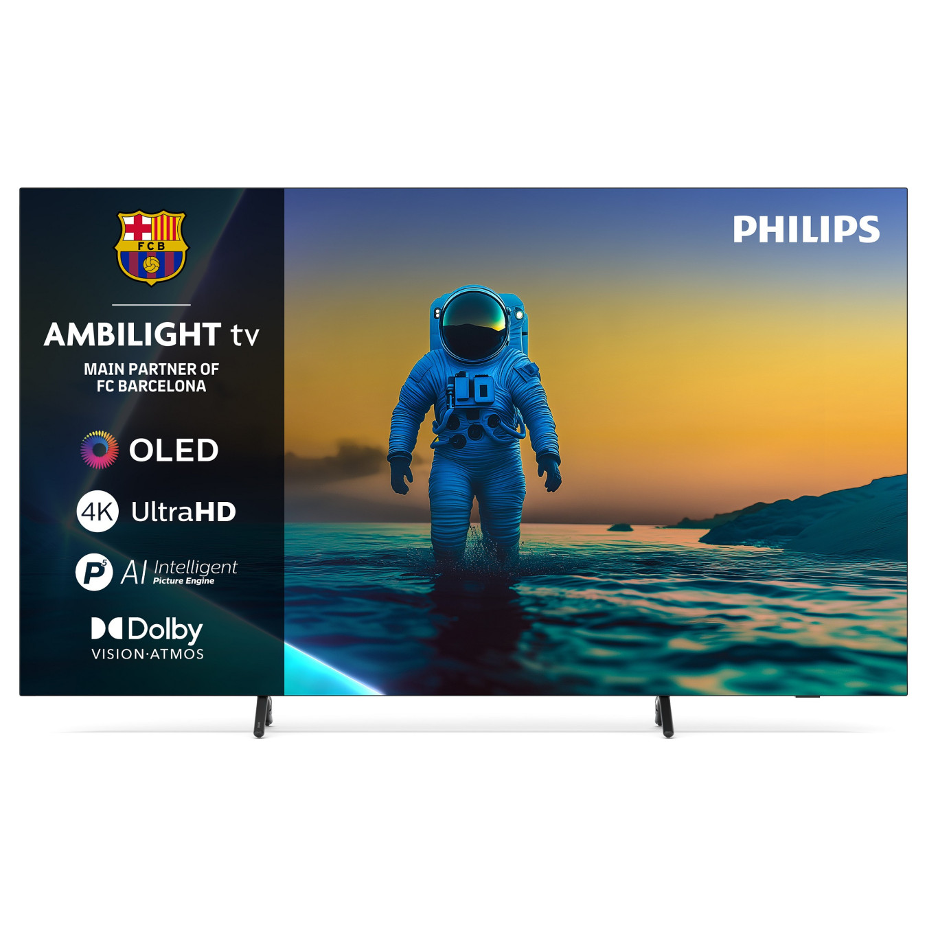 194cm 77' (3840x2160) Philips 77OLED810 12 16:9 OLED 144Hz 4x HDMI 2.1 2x USB LAN WLAN Ambilight Google TV HDR10+ Dol...