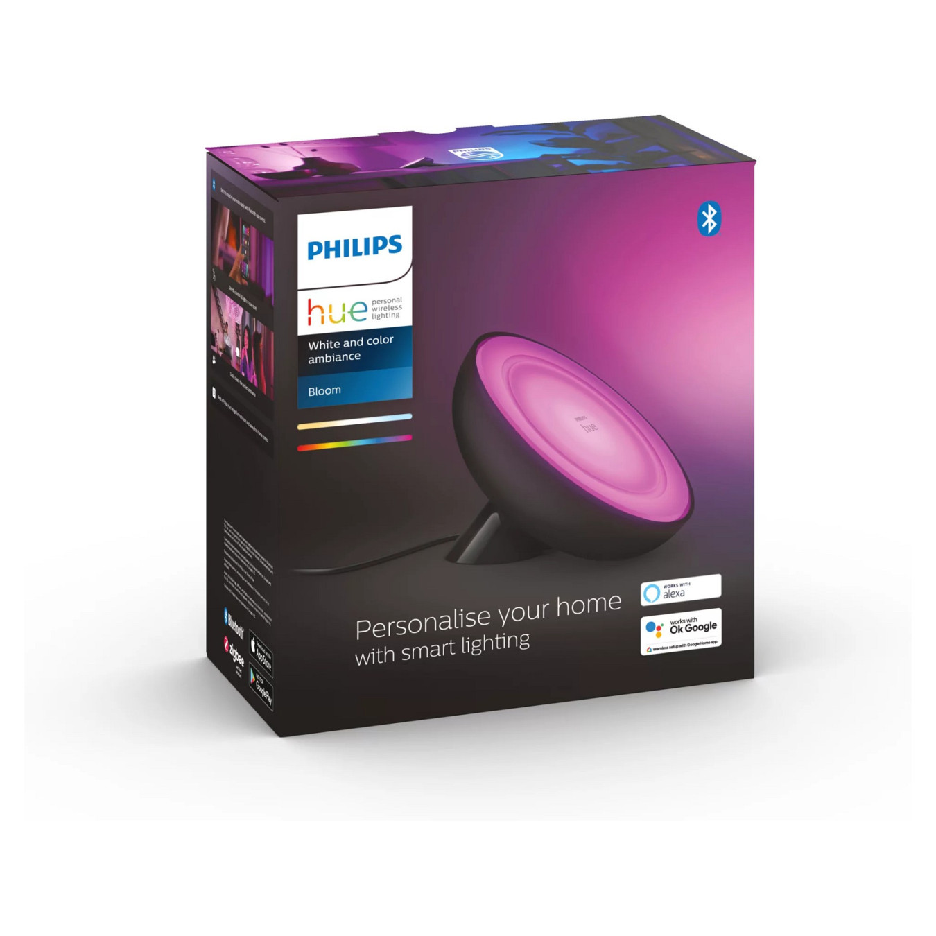Philips Hue White&Col. Amb. Bloom Tischleuchte schwarz 500lm — Buy in Cyprus with Fast Delivery
