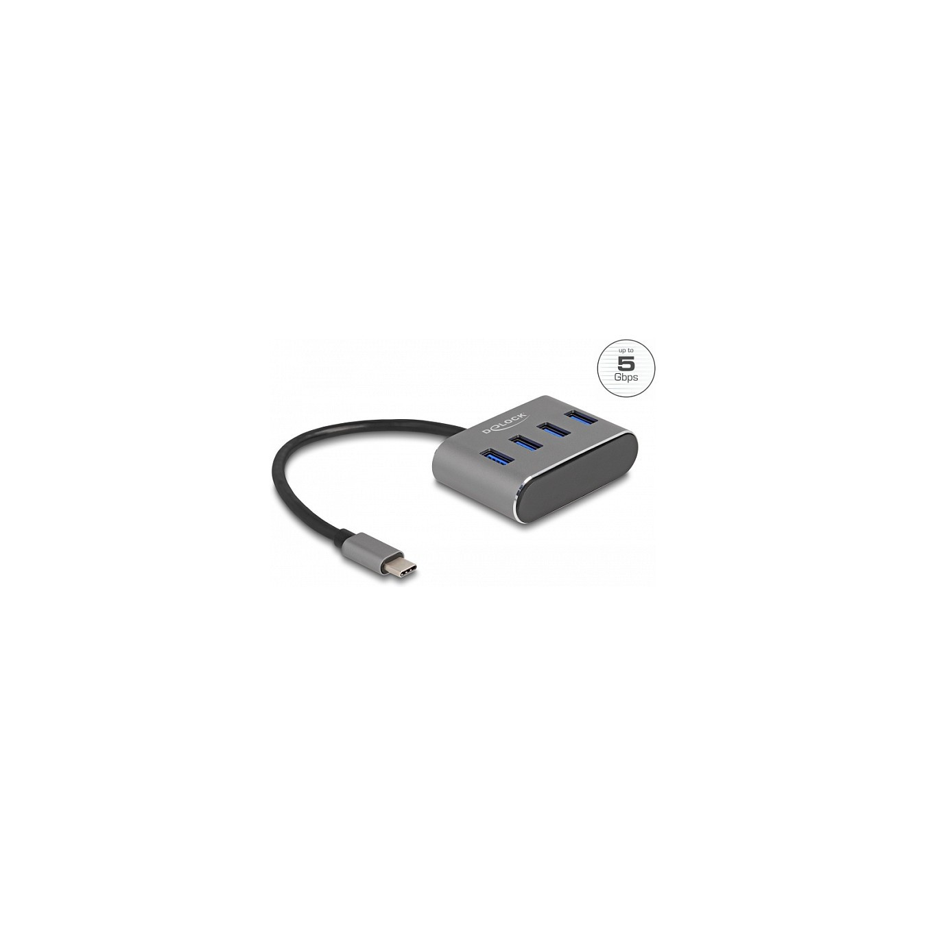 DELOCK 4 Port USB 3.2 Gen 1 Hub mit USB Type-C Anschluss - USB Typ-A Buchsen oben — Buy in Cyprus with Fast Delivery