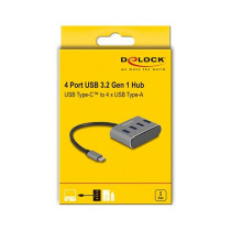 DELOCK 4 Port USB 3.2 Gen 1 Hub mit USB Type-C Anschluss - USB Typ-A Buchsen oben — Buy in Cyprus with Fast Delivery