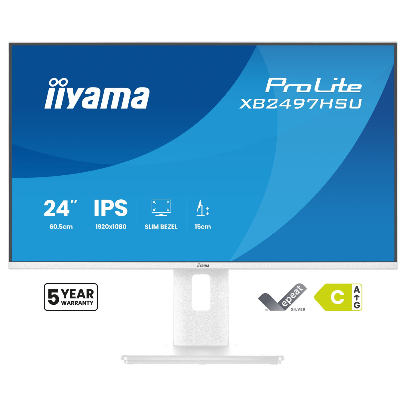 iiyama ProLite XB2497HSU-W1 Monitor 60.5 cm (24') weiß — Buy in Cyprus with Fast Delivery