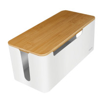 Management Cable Box Bambus-Deckel 320 x 140 x 130mm LogiLink White — Buy in Cyprus with Fast Delivery