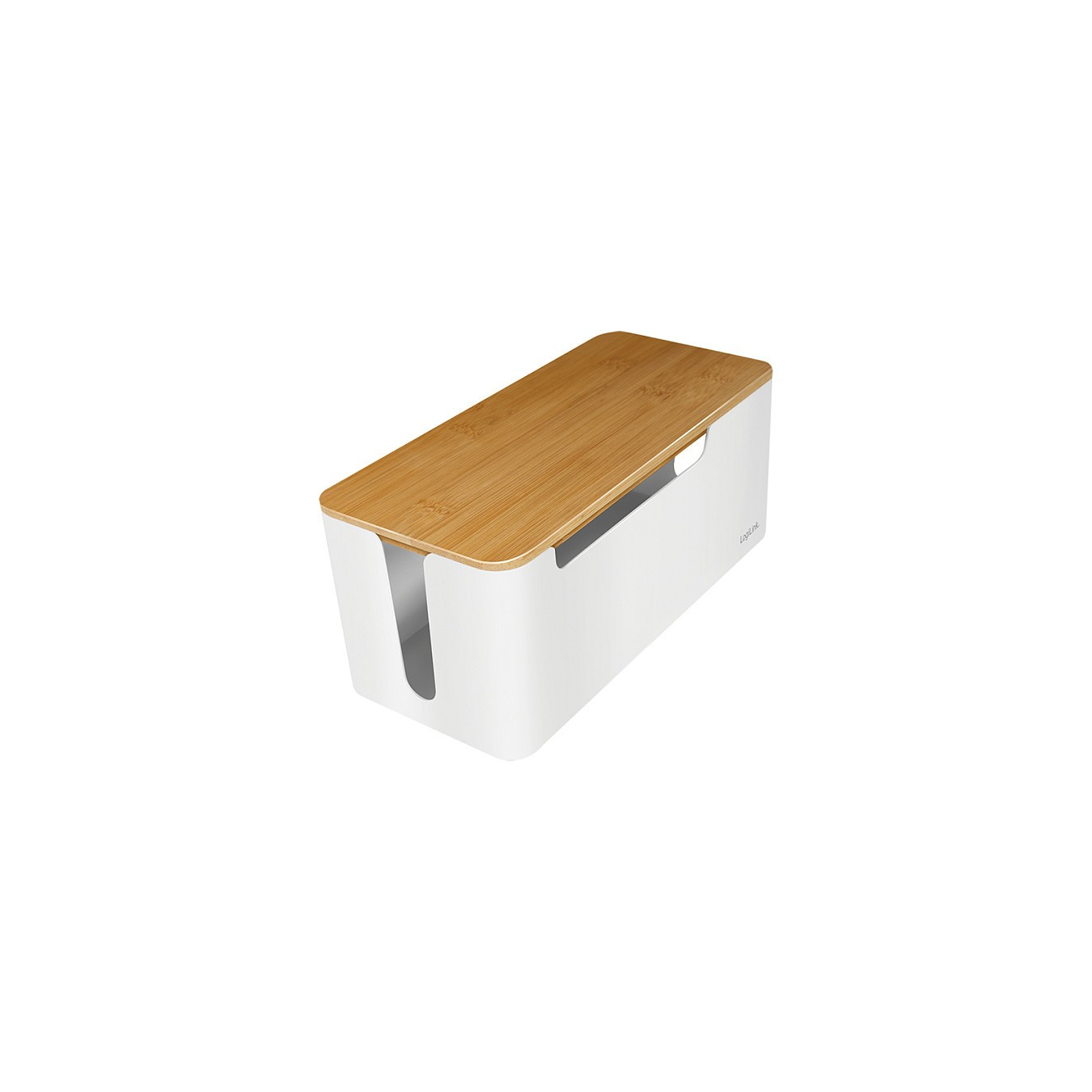 Management Cable Box Bambus-Deckel 320 x 140 x 130mm LogiLink White — Buy in Cyprus with Fast Delivery