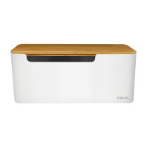 Management Cable Box Bambus-Deckel 320 x 140 x 130mm LogiLink White — Buy in Cyprus with Fast Delivery