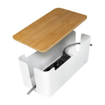 Management Cable Box Bambus-Deckel 320 x 140 x 130mm LogiLink White — Buy in Cyprus with Fast Delivery