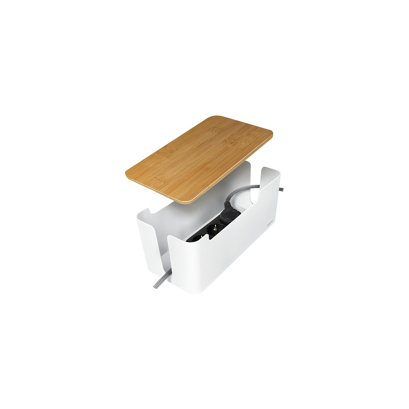 Management Cable Box Bambus-Deckel 320 x 140 x 130mm LogiLink White — Buy in Cyprus with Fast Delivery