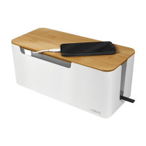 Management Cable Box Bambus-Deckel 320 x 140 x 130mm LogiLink White — Buy in Cyprus with Fast Delivery
