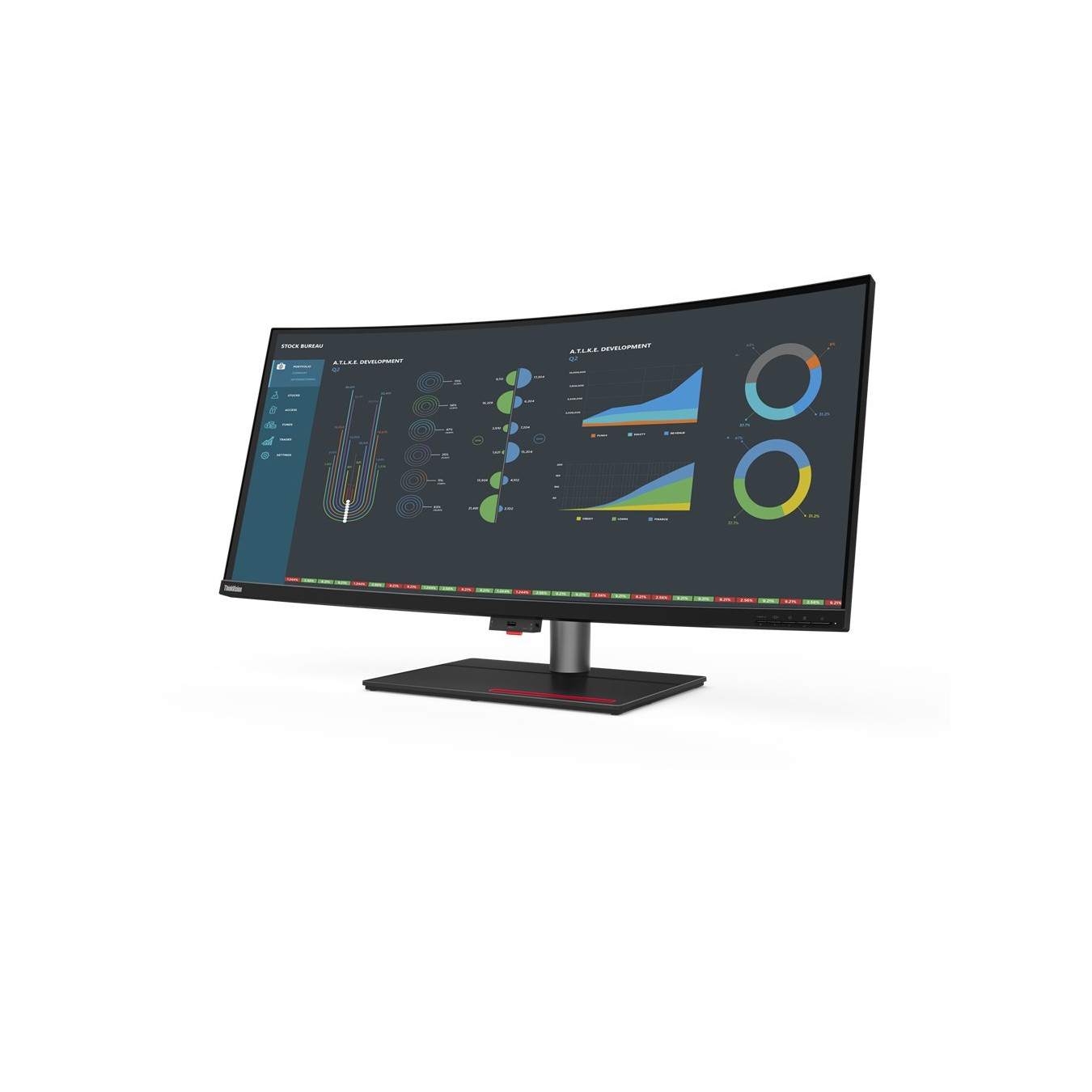 Lenovo ThinkVision P40w-20 - 39.7" 5K2K Curved IPS Monitor - 5120x2160, 75Hz, USB-C Dock, HDMI/DP, Black