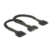Delock - Stromkabel - 15 PIN SATA Power (M) bis 15 PIN SATA Power (W) — Buy in Cyprus with Fast Delivery