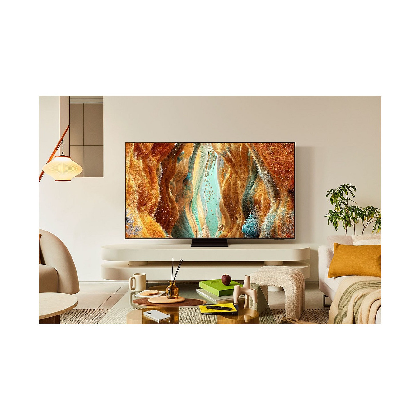 138.0cm 55' (3840x2160) Samsung GQ55QN70FAUXZG 16:9 Neo QLED 100Hz 4x HDMI 2x USB WLAN Triple-Tuner Smart TV Black