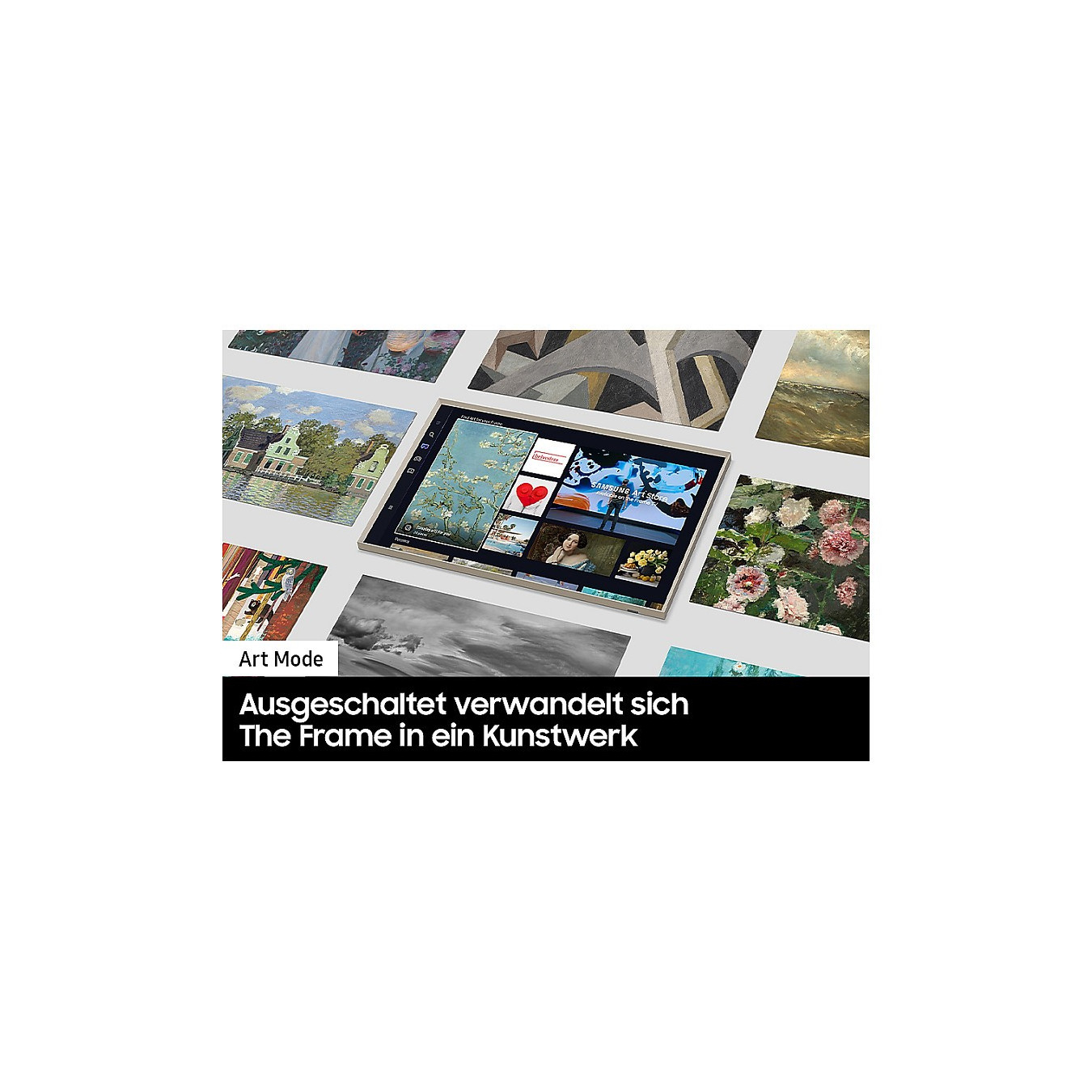 80.0cm 32' (1920x1080) Samsung The Frame GQ32LS03CBUXZG 16:9 QLED 50Hz HDMI USB WLAN Bluetooth HDR10+ Speaker Black