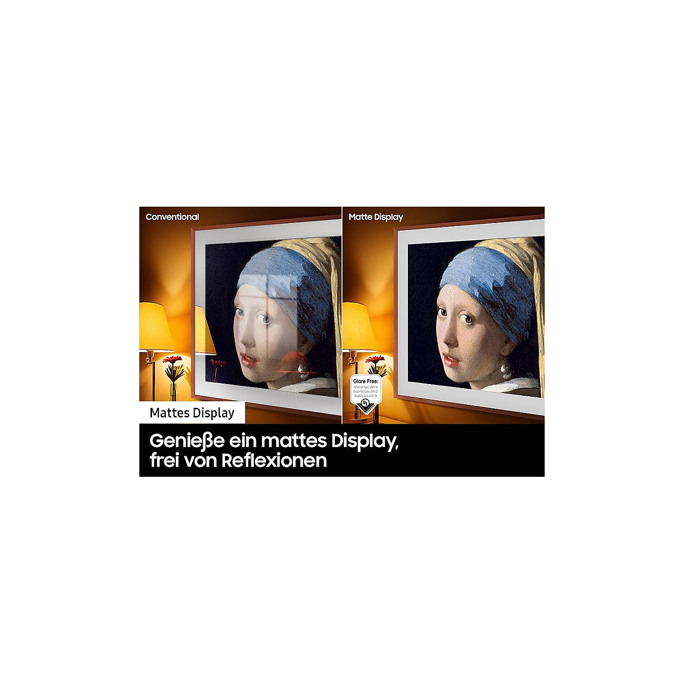 80.0cm 32' (1920x1080) Samsung The Frame GQ32LS03CBUXZG 16:9 QLED 50Hz HDMI USB WLAN Bluetooth HDR10+ Speaker Black