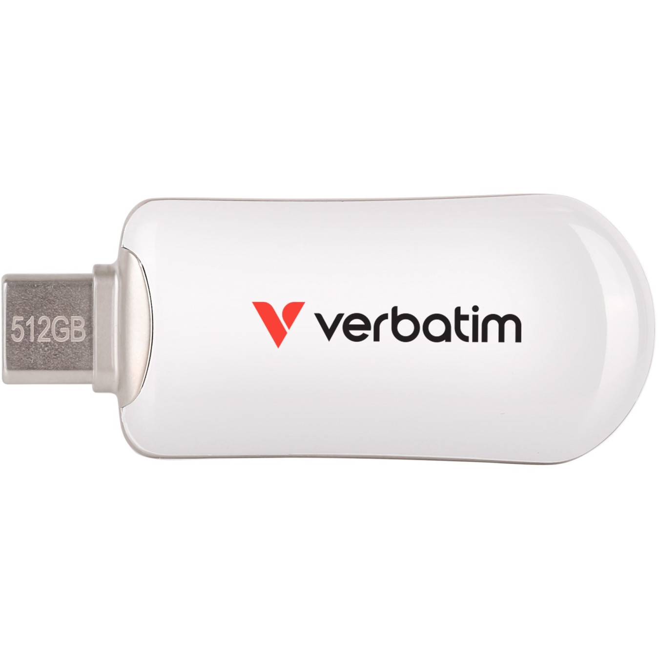 Verbatim Plectra USB-C Flash Drive - 30231 - White, 512GB, USB 3.2 Gen1, Capless — Buy in Cyprus with Fast Delivery