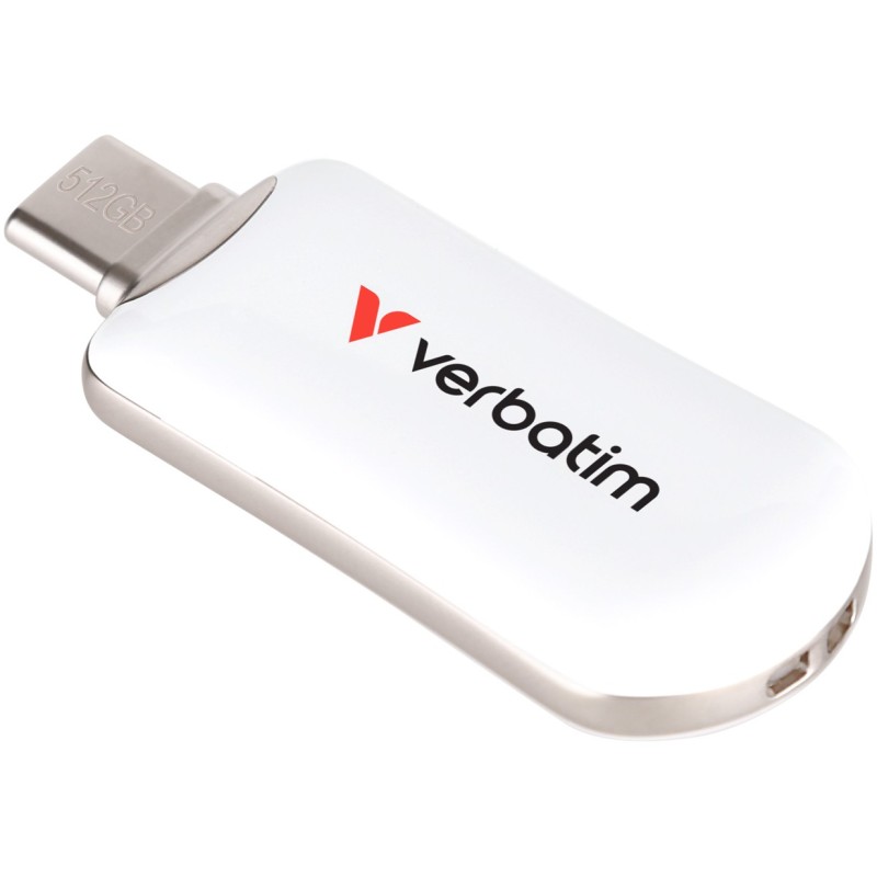 Buy Verbatim Plectra USB-C Flash Drive - 30231 - White, 512GB, USB 3.2 Gen1, Cap... in Cyprus, Nicosia, Limassol, Larnaka, Pafos