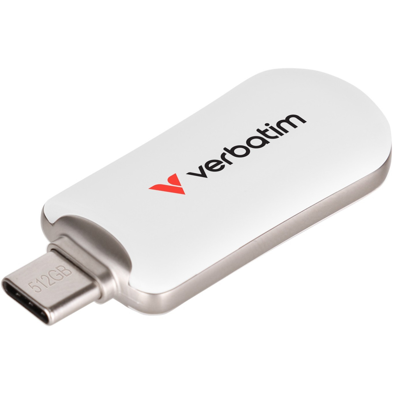 Verbatim Plectra USB-C Flash Drive - 30231 - White, 512GB, USB 3.2 Gen1, Capless — Buy in Cyprus with Fast Delivery