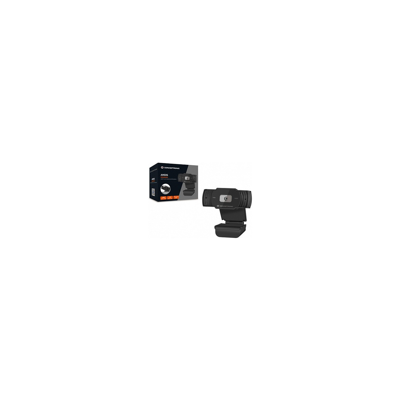 CONCEPTRONIC Webcam USB-A2.0 65° 1080P 30Hz FullHD +Mikro sw — Buy in Cyprus with Fast Delivery