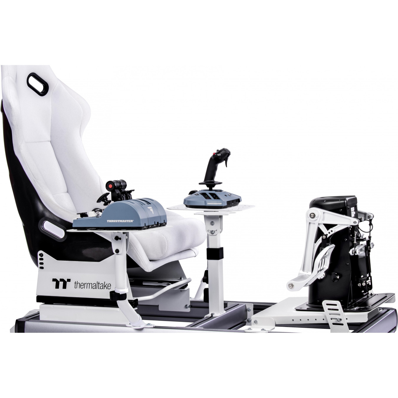 Thermaltake Flight Simulator Cockpit - GSC-F50-CPASWH-01 - Snow White, Aluminum Frame, 120kg Capacity