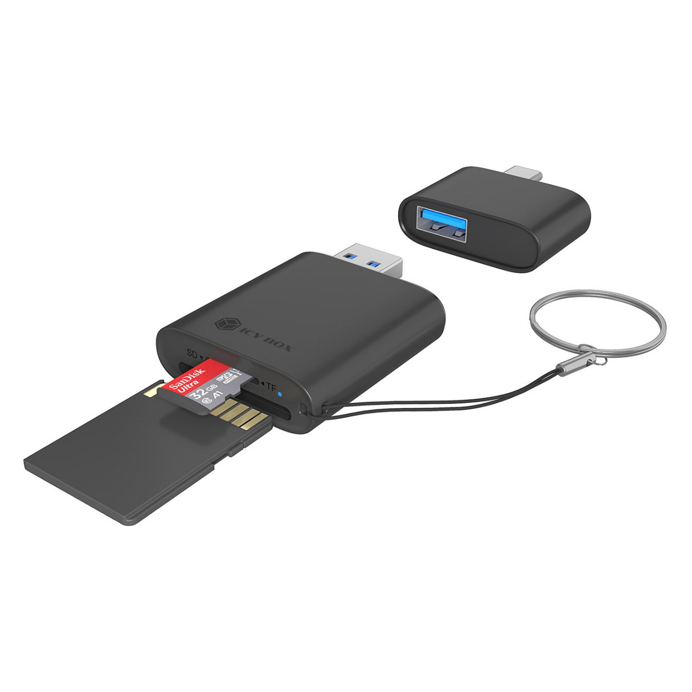 ICY BOX IB-CR204-CU3 2-in-1 USB 3.2 Gen 1 Card Reader — Buy in Cyprus with Fast Delivery