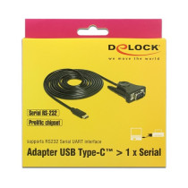 USB C to Adapter 1 x Seriell DB9 RS-232 Delock — Buy in Cyprus with Fast Delivery