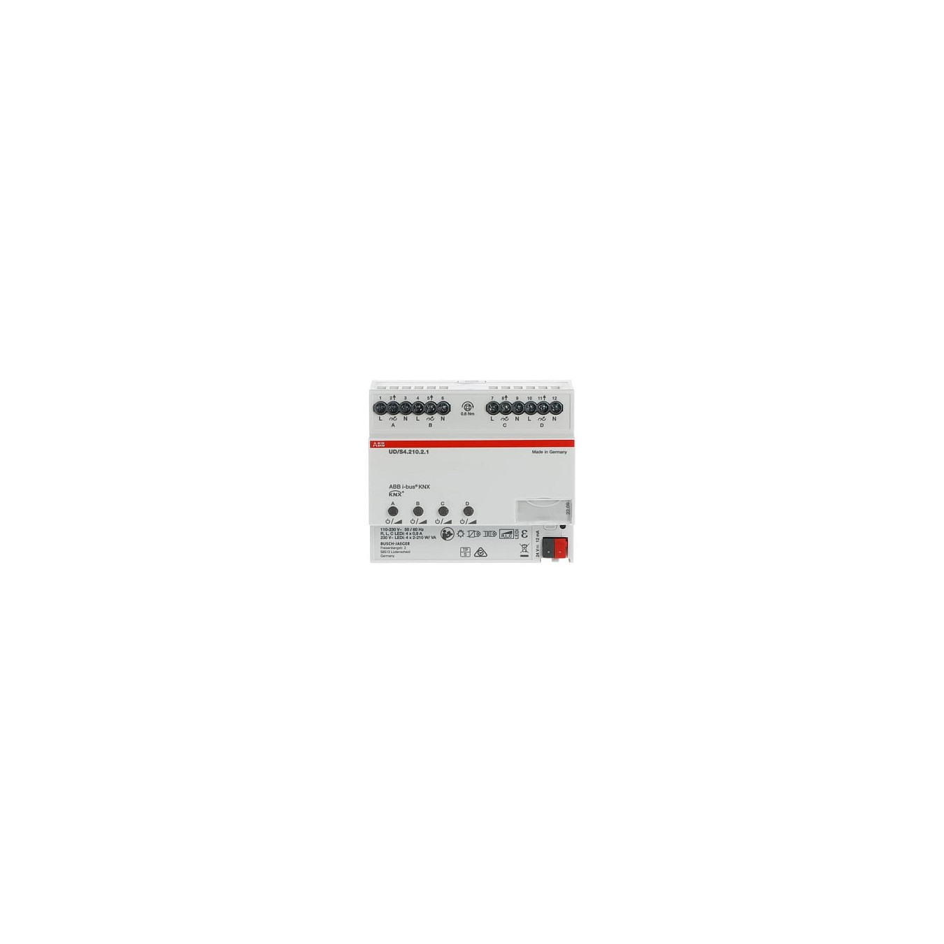 ABB UD S4.210.2.1 LED-Dimmer 4 x 210 W VA. Busch-Installationsbus KNX REG-Univer — Buy in Cyprus with Fast Delivery