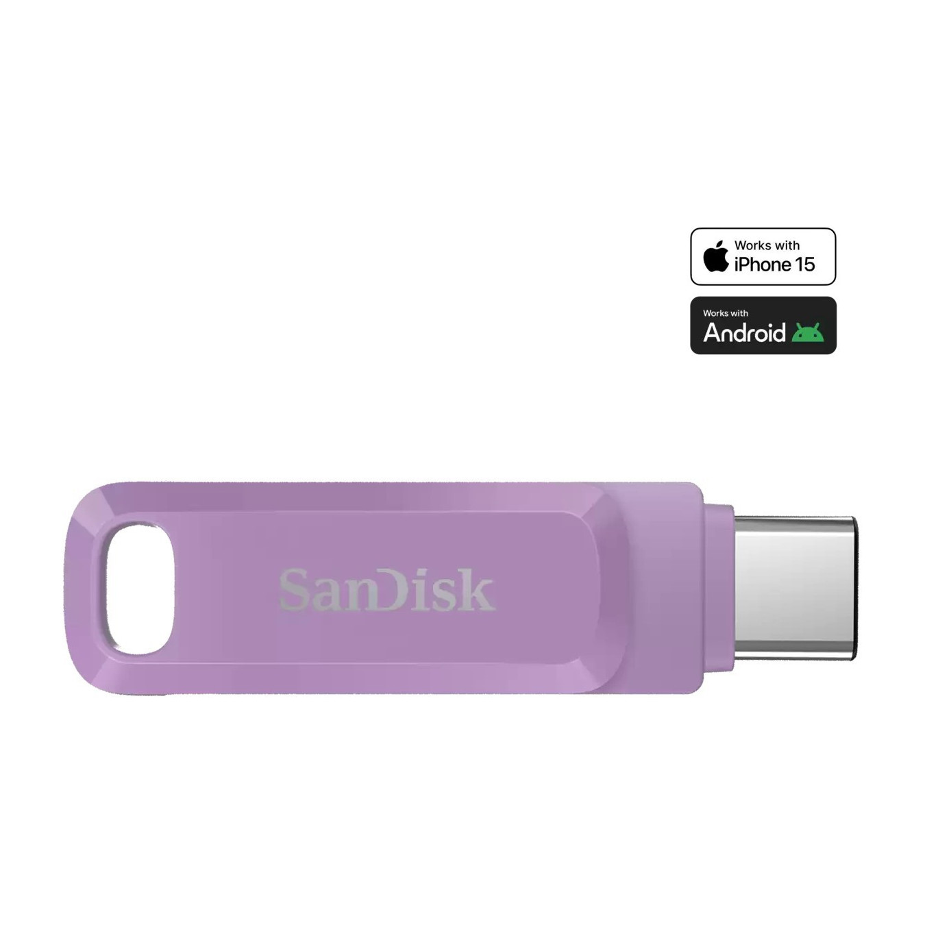 SanDisk Ultra Dual Drive Go - 512GB - USB Type-C, USB 3.2 Gen 1, Swivel, Lavender — Buy in Cyprus with Fast Delivery