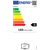 165.1cm 65' (3840x2160) AG Neovo QM-65 Digital Signage DisplayPort HDMI DVI VGA USB VESA 5ms Speaker 4K UHD Black