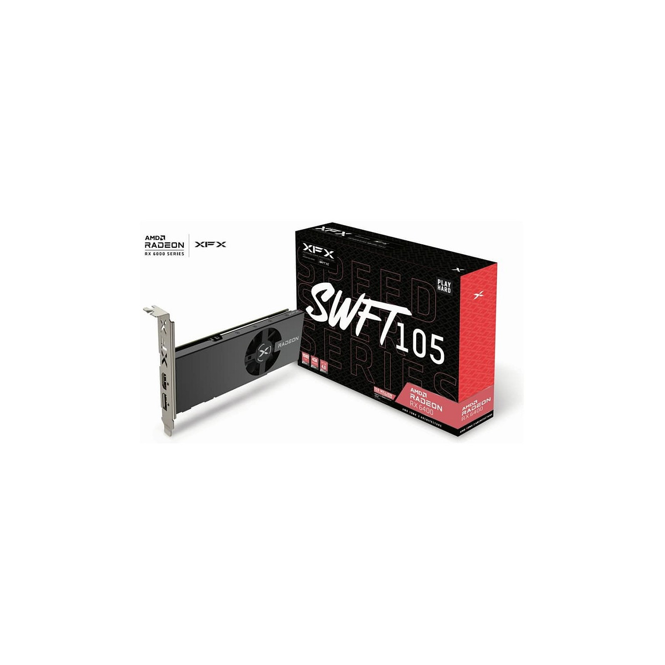 RX 6400 4GB XFX RADEON SWFT105 LP GDDR6 1Fan — Buy in Cyprus with Fast Delivery