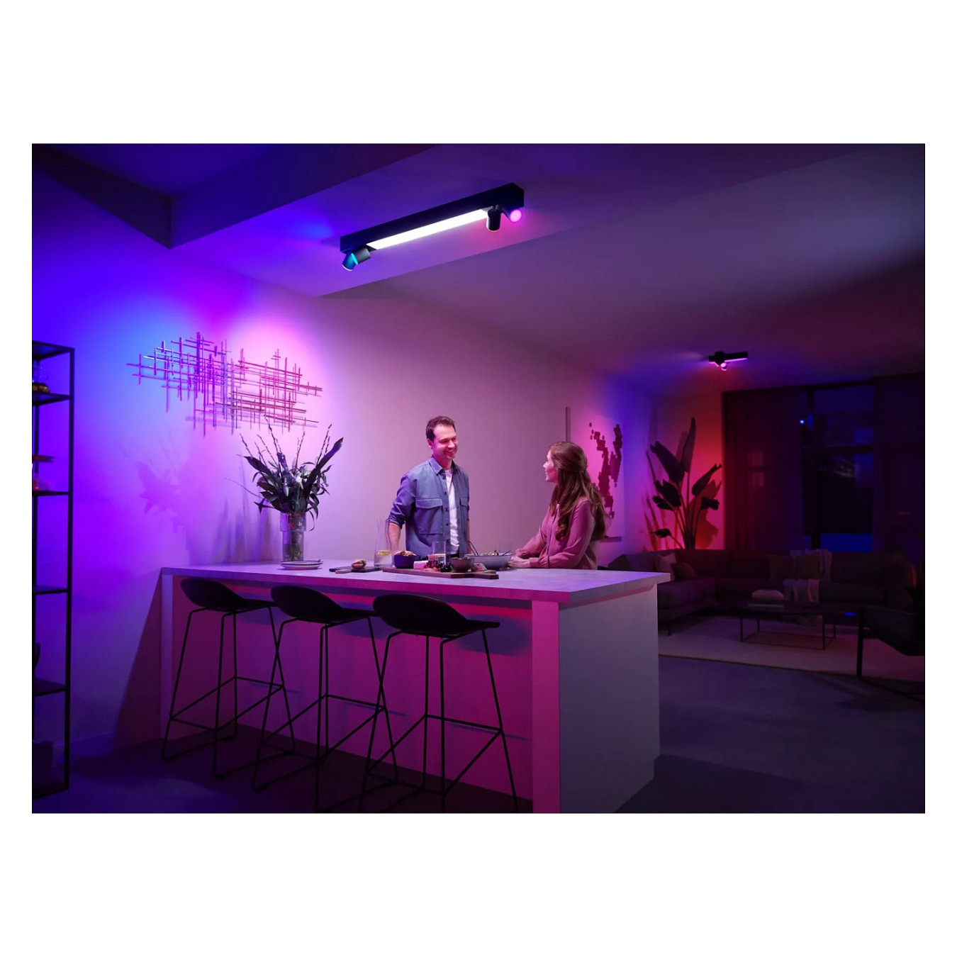 Philips Hue White&Col. Amb. Centris Spot 4flg schwarz V2 — Buy in Cyprus with Fast Delivery