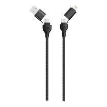 2GO USB Type C Ladekabel 4 in 1 USB A. Lighn. 1.2m sw — Buy in Cyprus with Fast Delivery