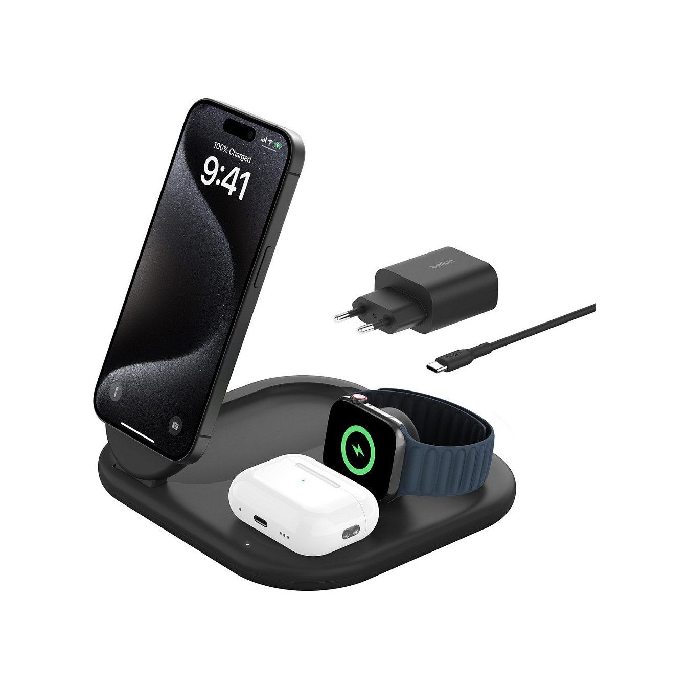 Belkin Wireless BOOST CHARGE Qi2 3-in-1 Ladest. 15W schwarz — Buy in Cyprus with Fast Delivery