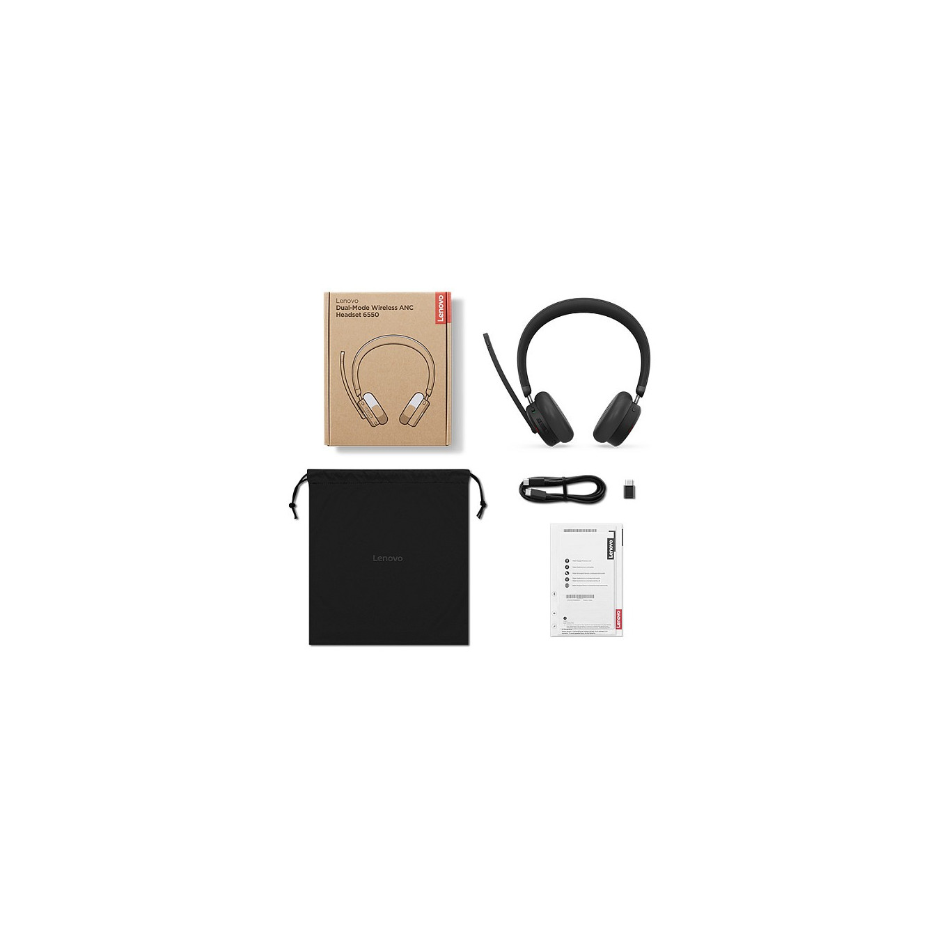 LENOVO Dual-Mode Wireless ANC Headset 6550 USB-A Teams — Buy in Cyprus with Fast Delivery