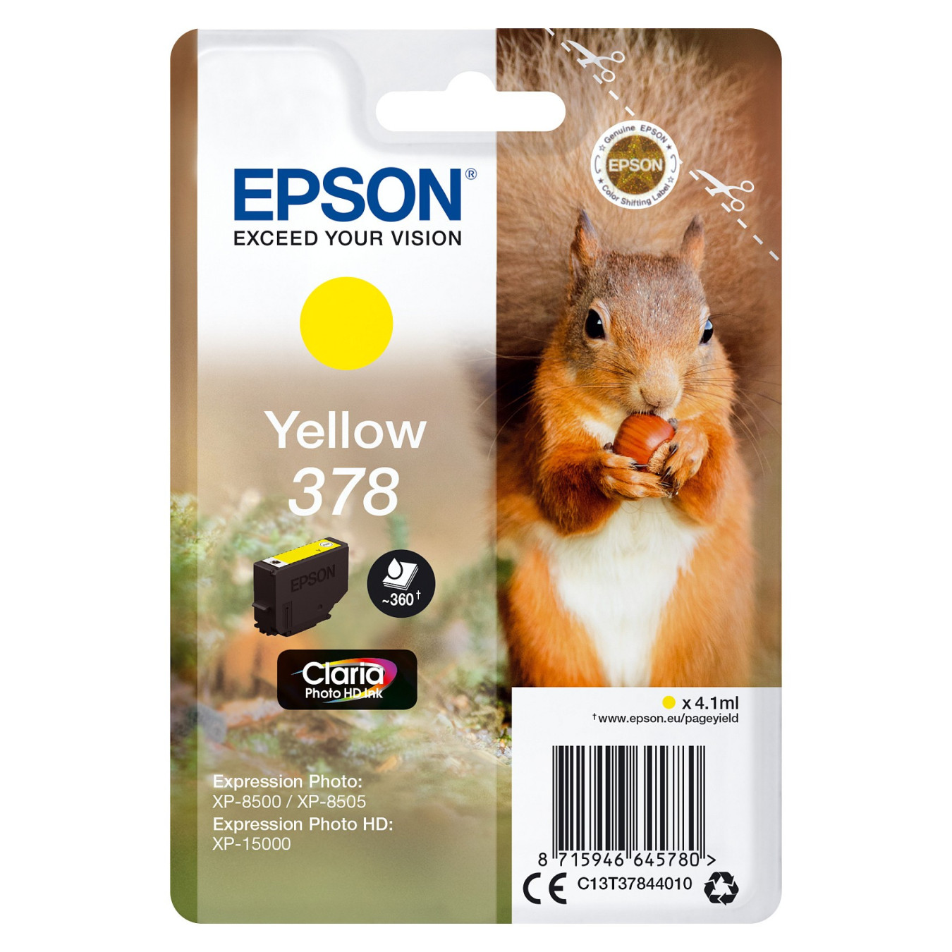 Epson Tinte 378 C13T37844010 Gelb bis zu 360 Seiten — Buy in Cyprus with Fast Delivery
