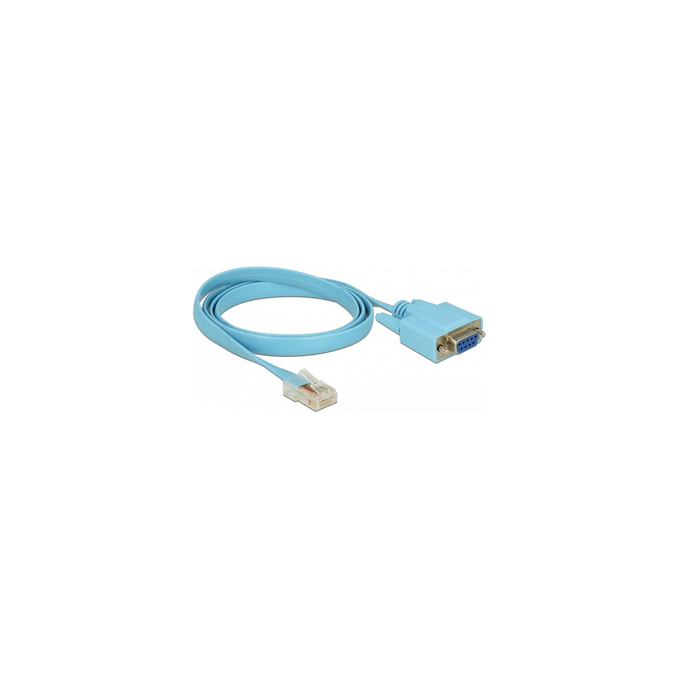 Delock Adapter RS-232 DB9 female to 1 x Serial RS-232 RJ45 male - Kabel seriell - DB-9 bis RJ-45 - 1 m
