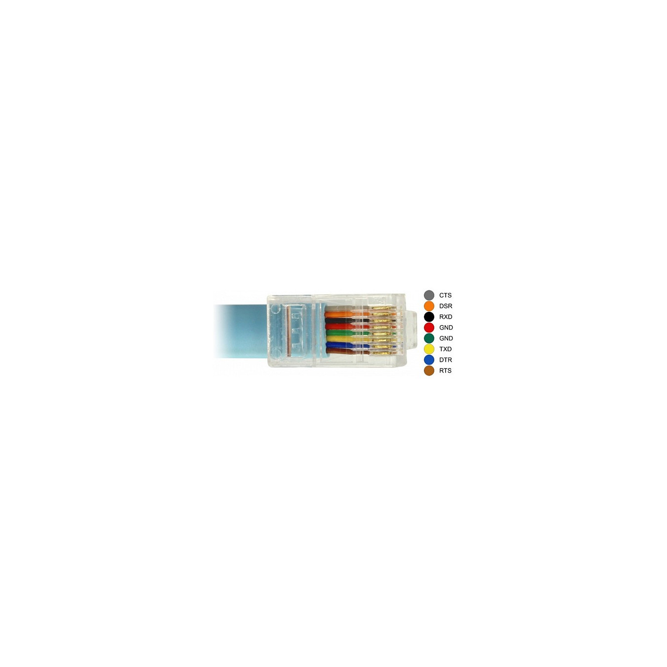 Delock Adapter RS-232 DB9 female to 1 x Serial RS-232 RJ45 male - Kabel seriell - DB-9 bis RJ-45 - 1 m